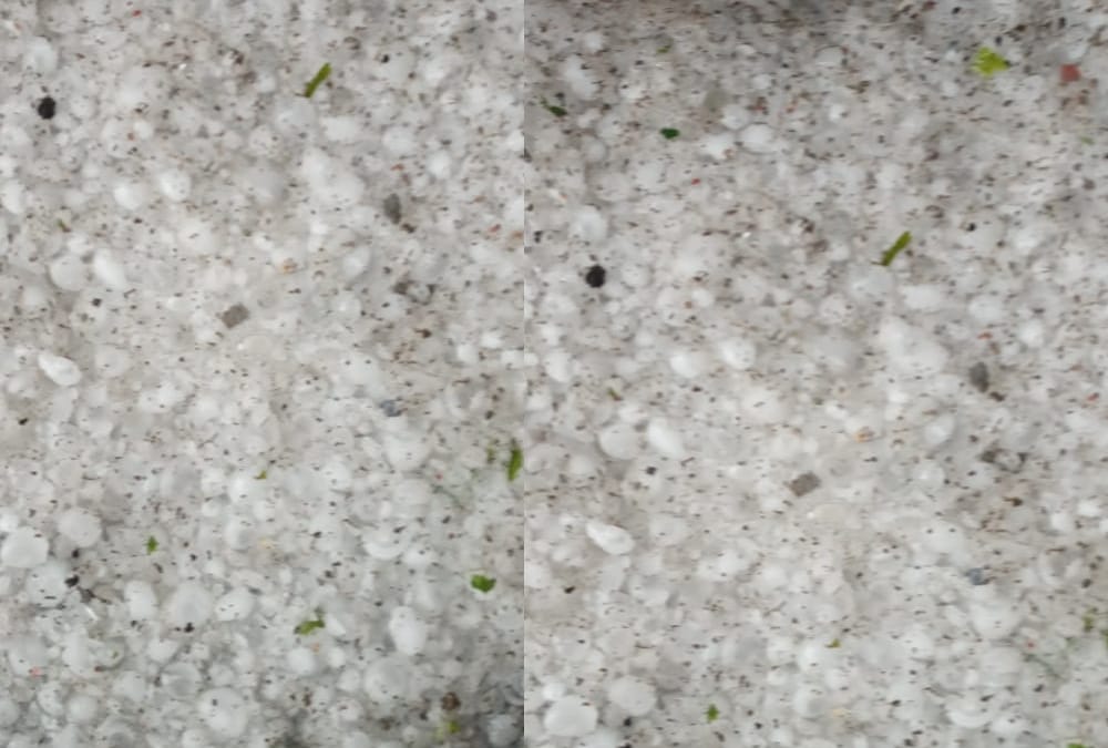 Hail and heavy rain in many districts in Uttar Pradesh.