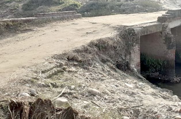 Damaged culvert giving a death party