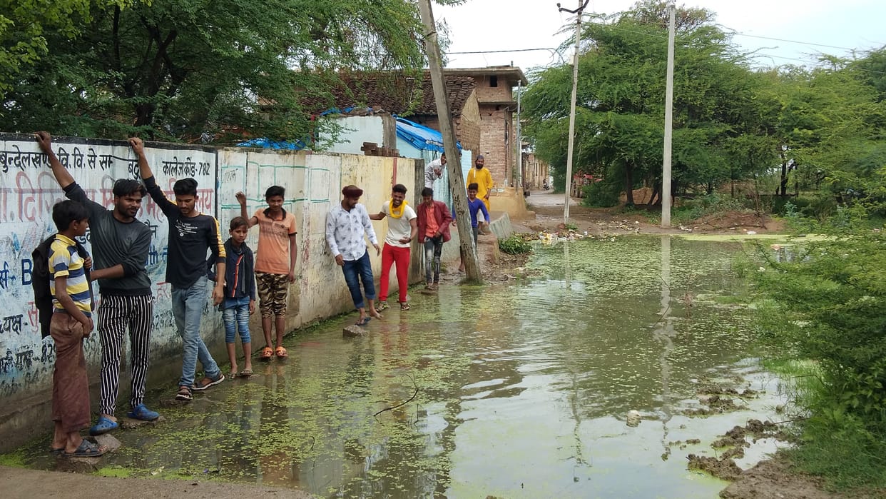 Water entering the streets due to closure of culvert, villagers upset