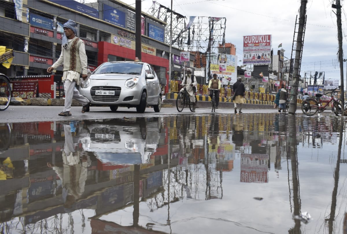 farmers crop damage After Hail and rain in Gorakhpur