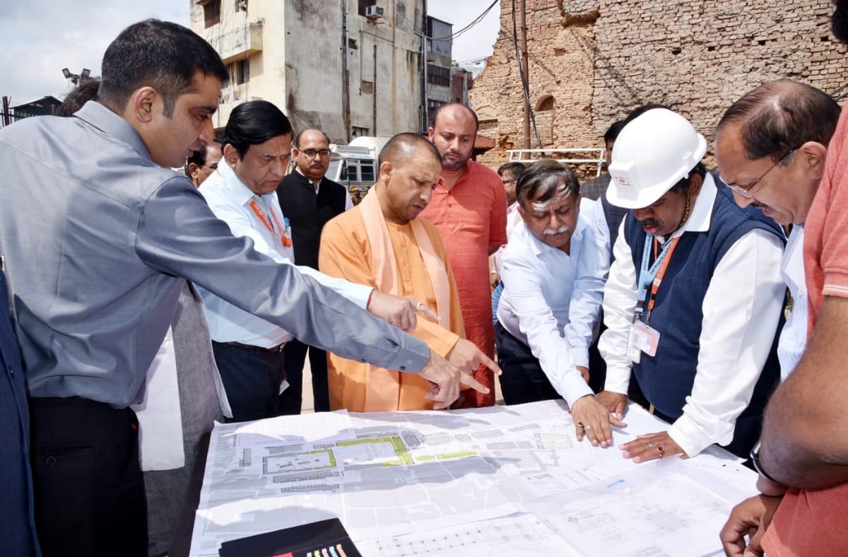 See through pictures how CM Yogi overseeing PM's priority project
