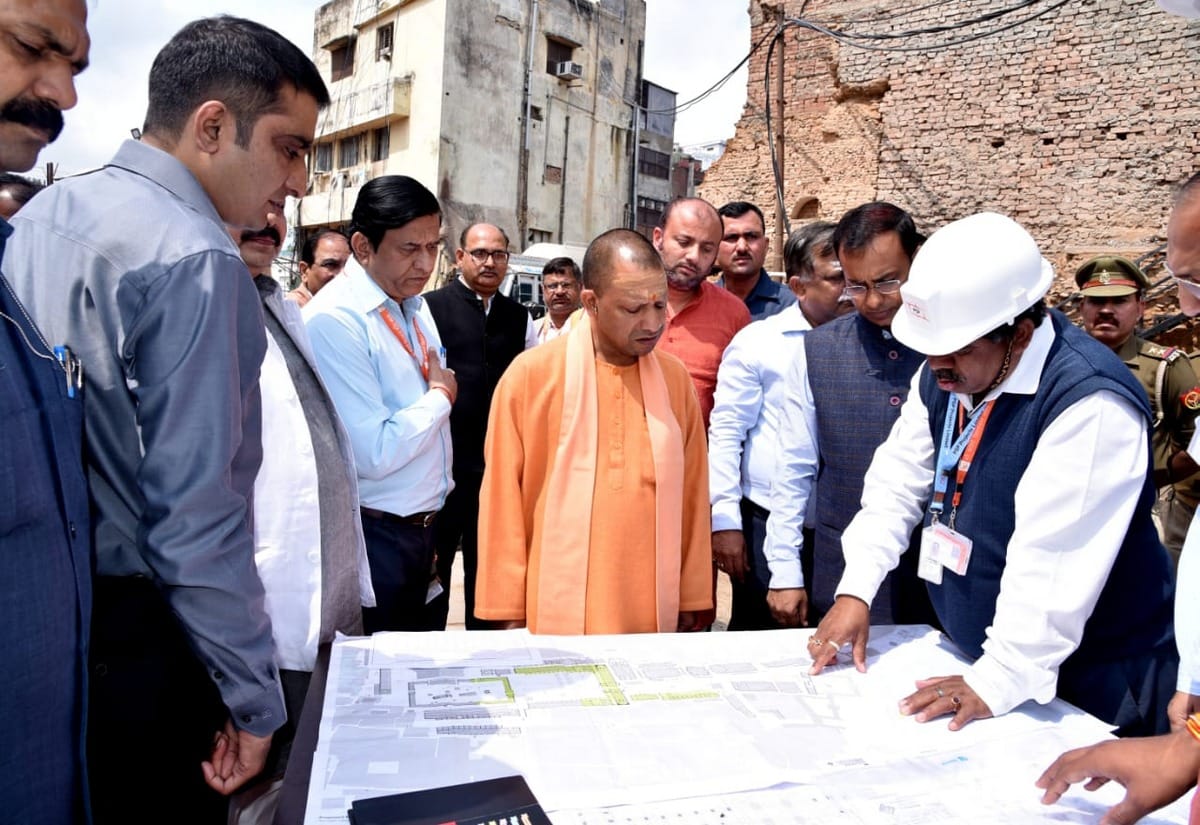 See through pictures how CM Yogi overseeing PM's priority project