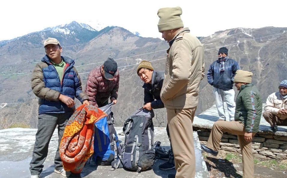 Three unknown Nepali people seen in ruins, stir