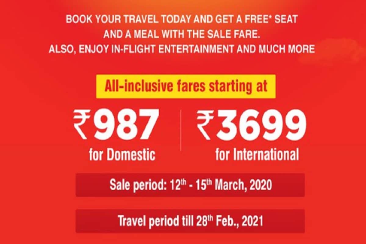 Spicejet special sale domestic flight starting at rs 987 book airline ticket now