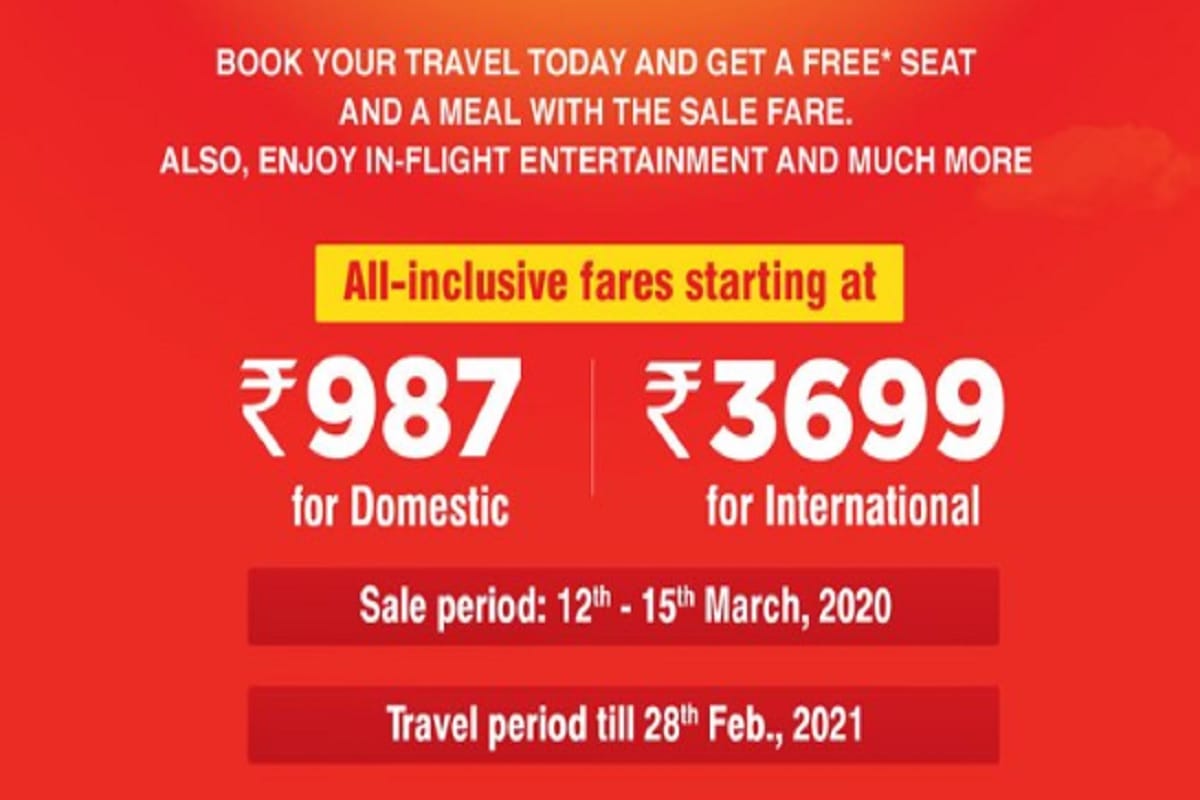 Spicejet special sale domestic flight starting at rs 987 book airline ticket now