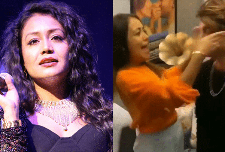 Neha Kakkar Slaps Riyaz Aly During Shoot Tik Tok Video Entertainment News Amar Ujala इस