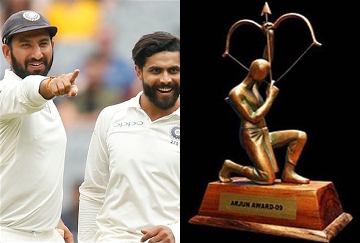 Cheteshwar Pujara and Ravindra Jadeja didn't collected their arjuna award from sports minister
