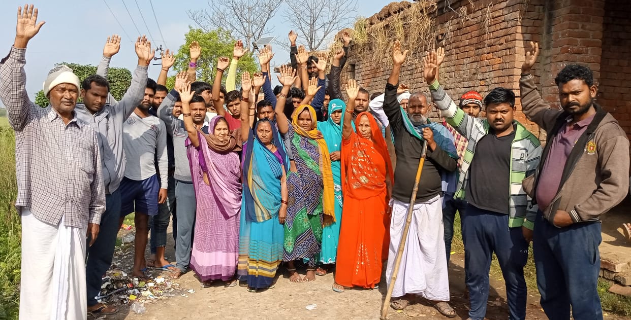 Villagers agitated due to stop drainage