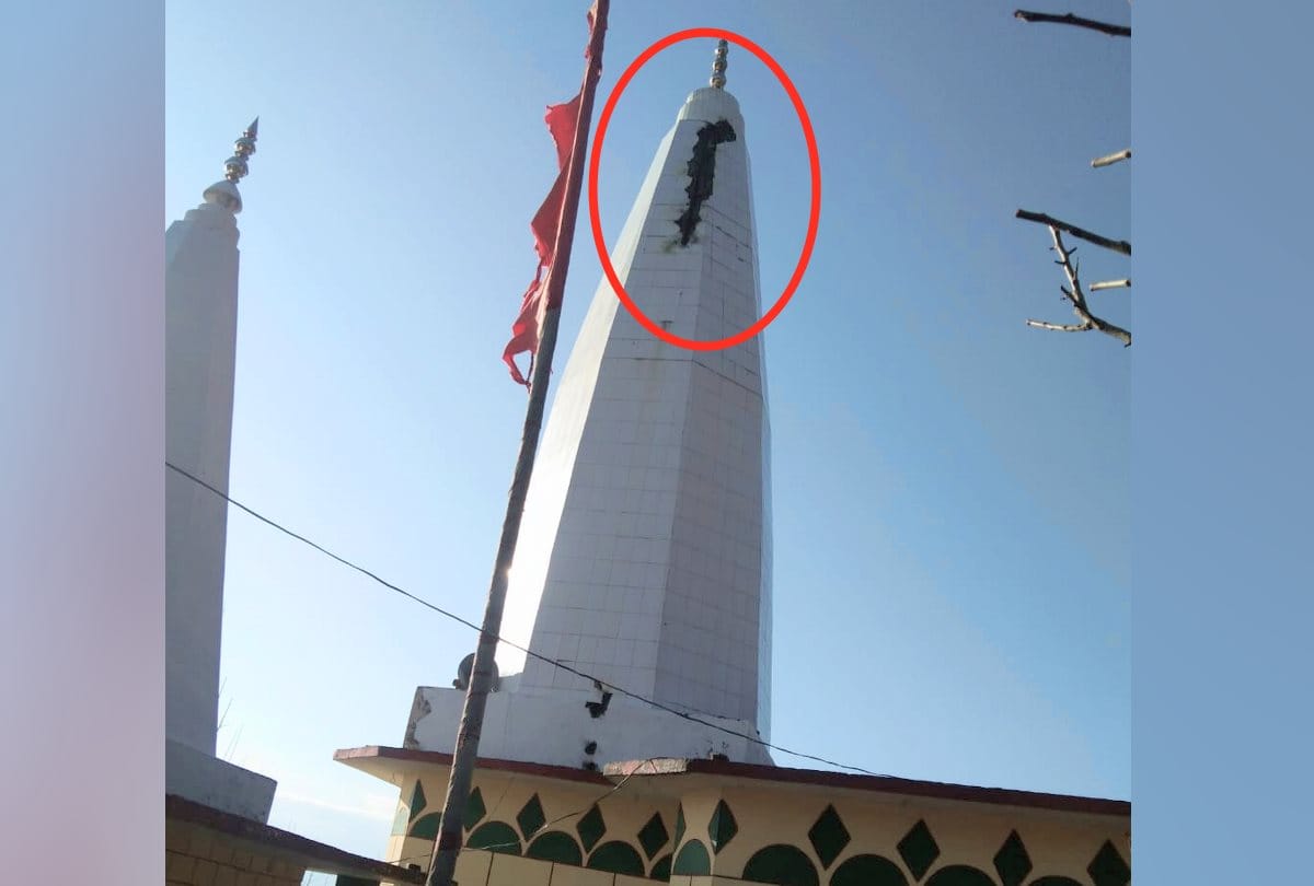 Shiv Shirgul Temple in Sirmour damaged due to lightning