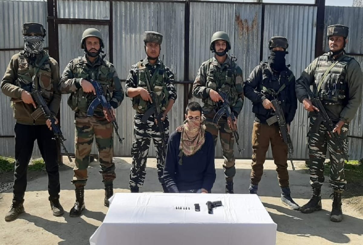 A terrorist affiliated with Jaish-e-Mohammed has been arrested of Sopore in Kashmir