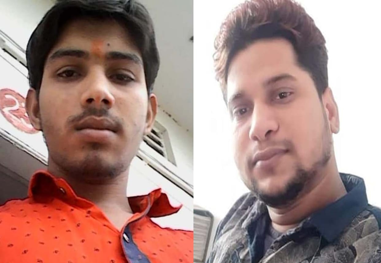 road accident in ghatampur, two friends died