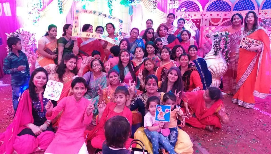 Holi of flowers played on Rang Panchami