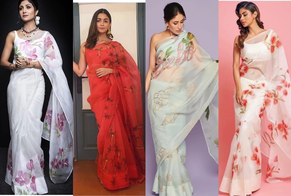 kareena kapoor to alia bhatt many celebs wear organza saree