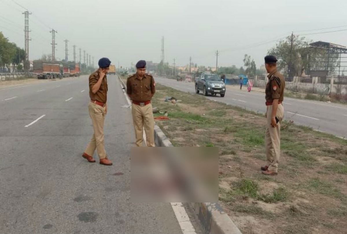 encounter between police and cow smugglers on highway in Mathura