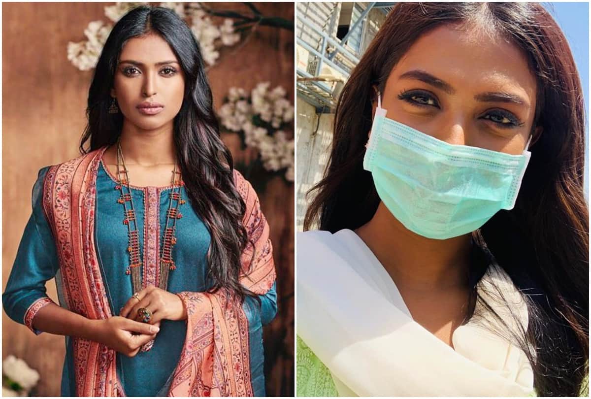 Television Actress Poulomi Das Distributed Mask on The Sets of Kartik Poornima Due To Corona Virus