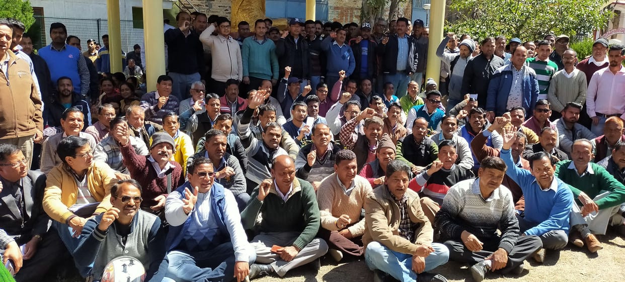 Employees are on an indefinite strike in Gandhi Park