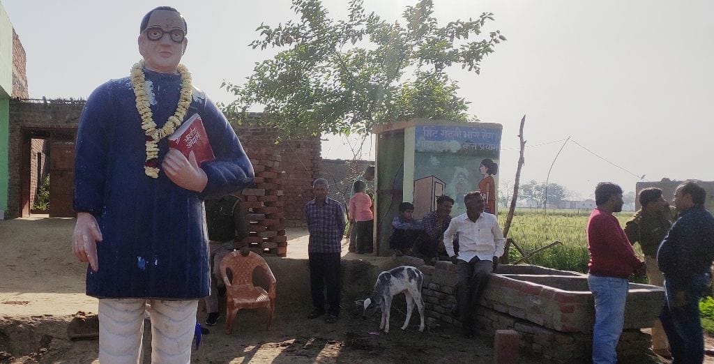 ambedkar, statue, hungama, firozabad