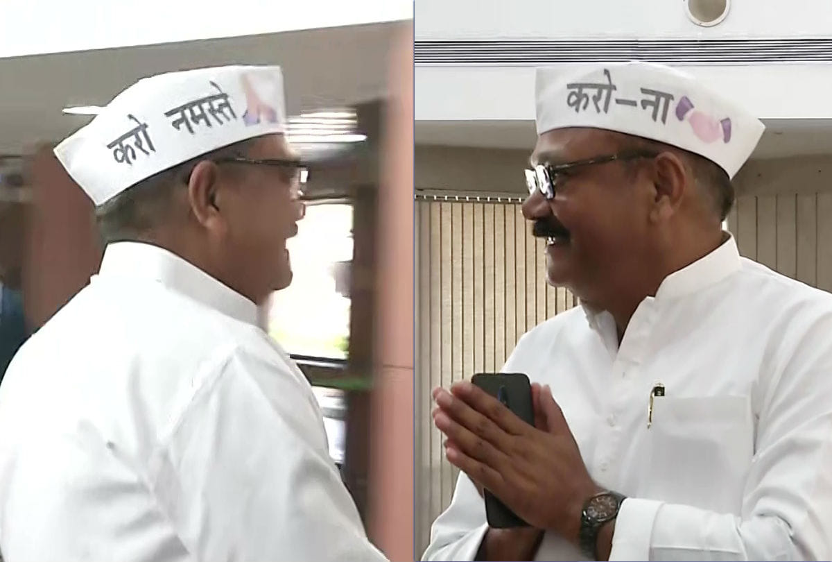 bjp mp rajkumar chahar gave message to prevent coronavirus infection in unique style