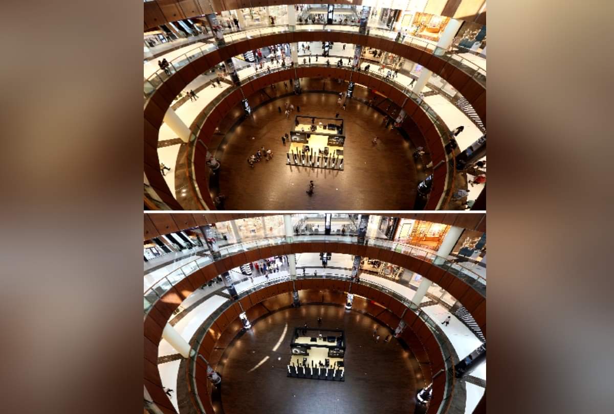 Coronavirus in world corona fear busy malls to over crowded metros traffic flooded streets all empty