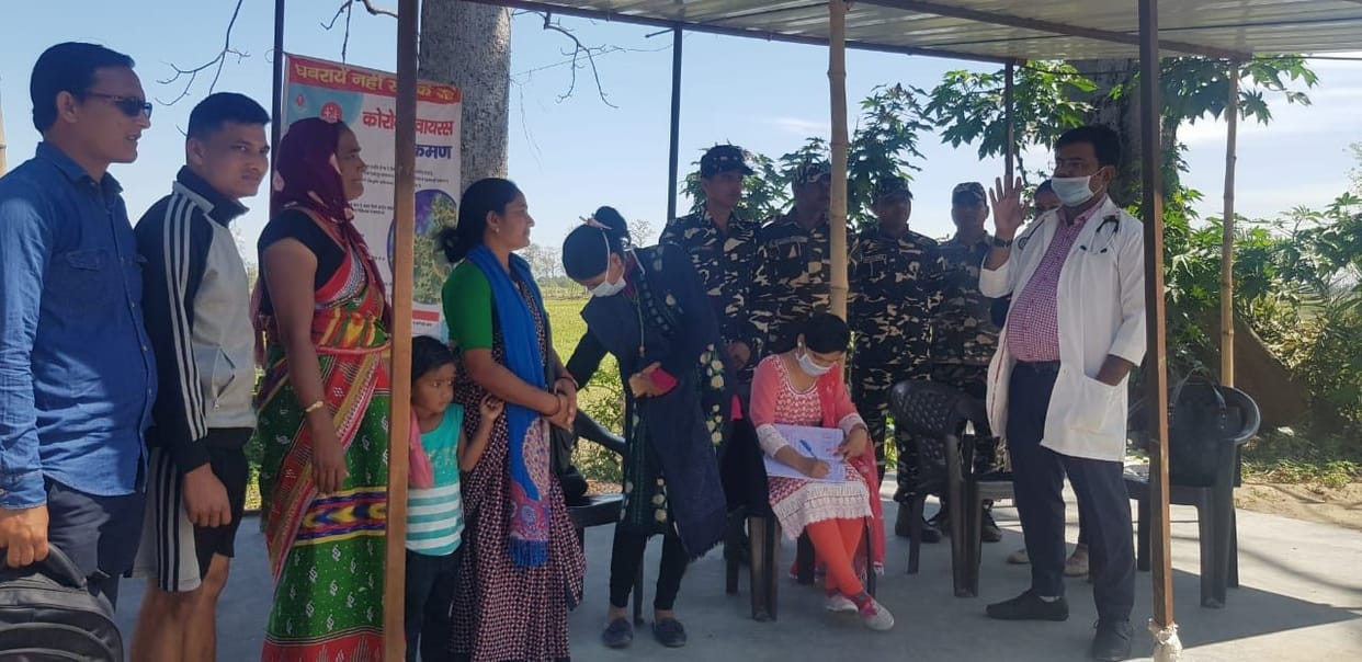 screening of 76 people in Nepal Border