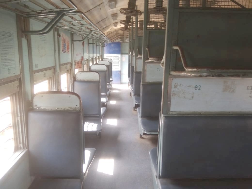 Passenger train returned from the middle path in power block, passenger upset