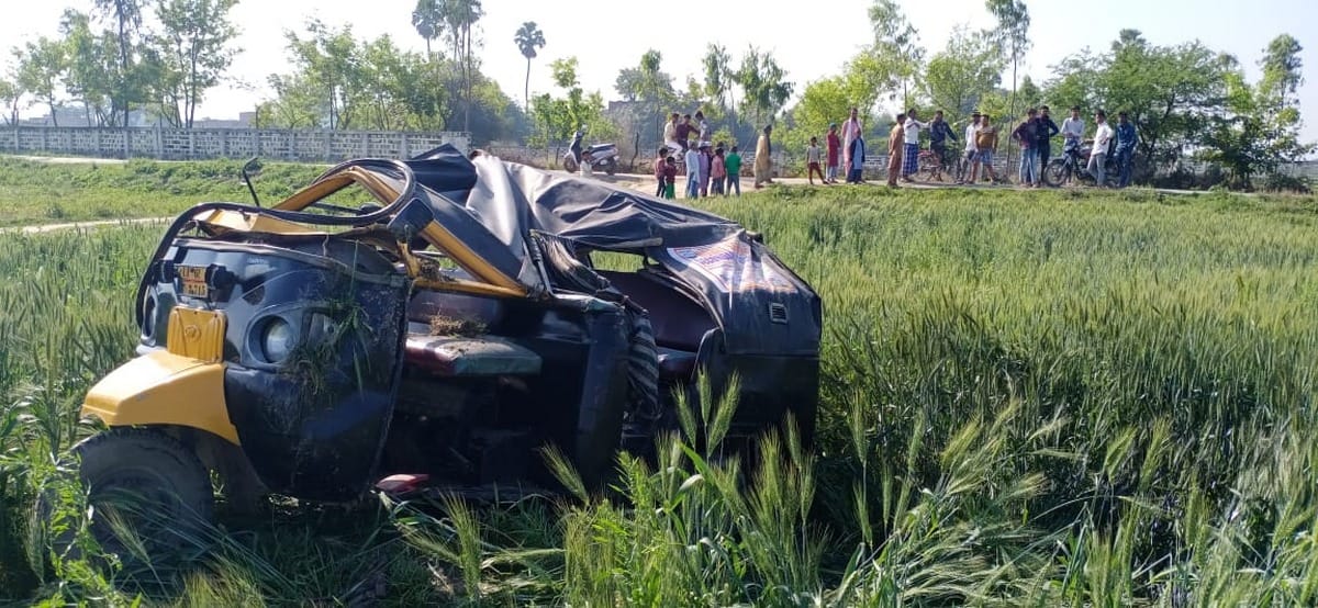 Elephant threw auto nobody injured in ghazipur