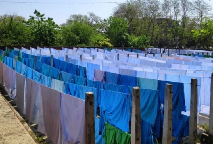 OT sheet being washed near Bio Medical Waste in pgi chandigarh, corona virus