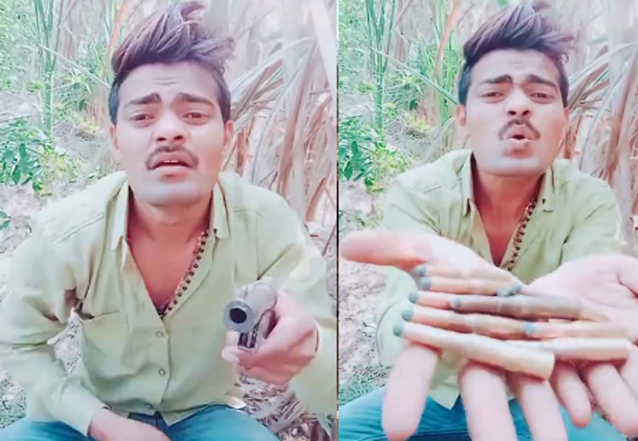 Tiktok made with Tamancha, police sent to jail in jalaun
