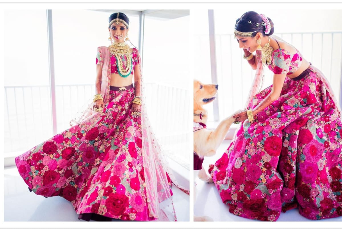 real life sabyasachi bride who ditched red lehenga and wore these colorful wedding attire