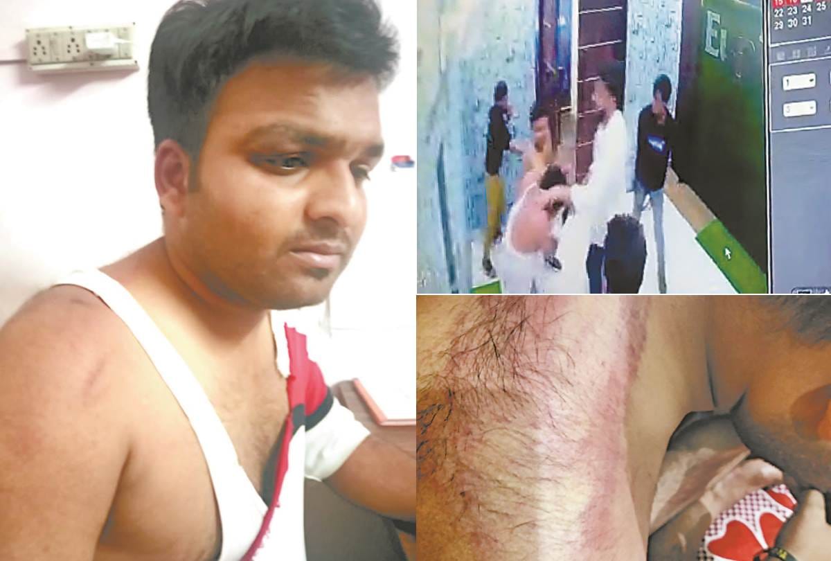 goons brutally beaten two men in hookah bar in lucknow, two arrested