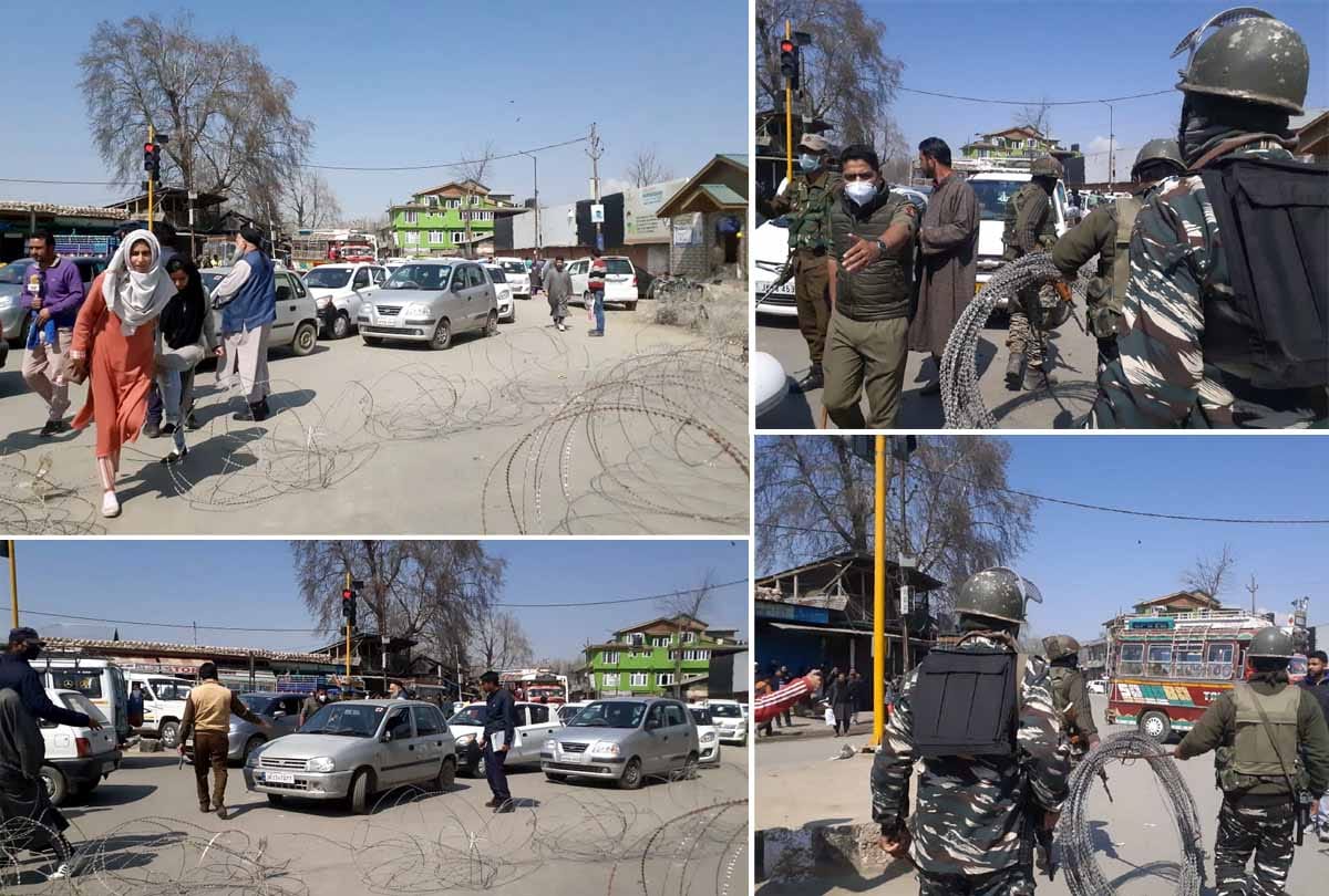 coronavirus, Restrictions imposed in many areas of Srinagar, Ban on vehicles entry in Anantnag