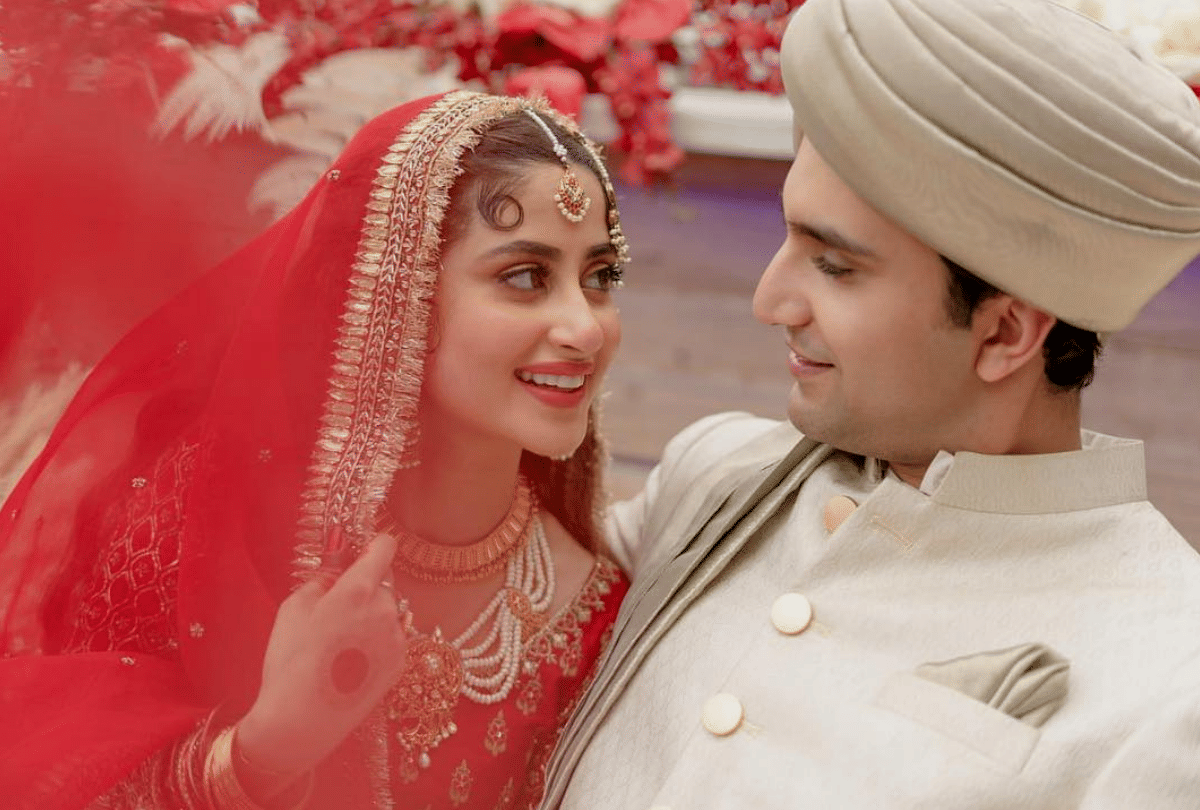 Sridevi mom actress Sajal Ali got married with her boyfriend Ahad Raza Mir