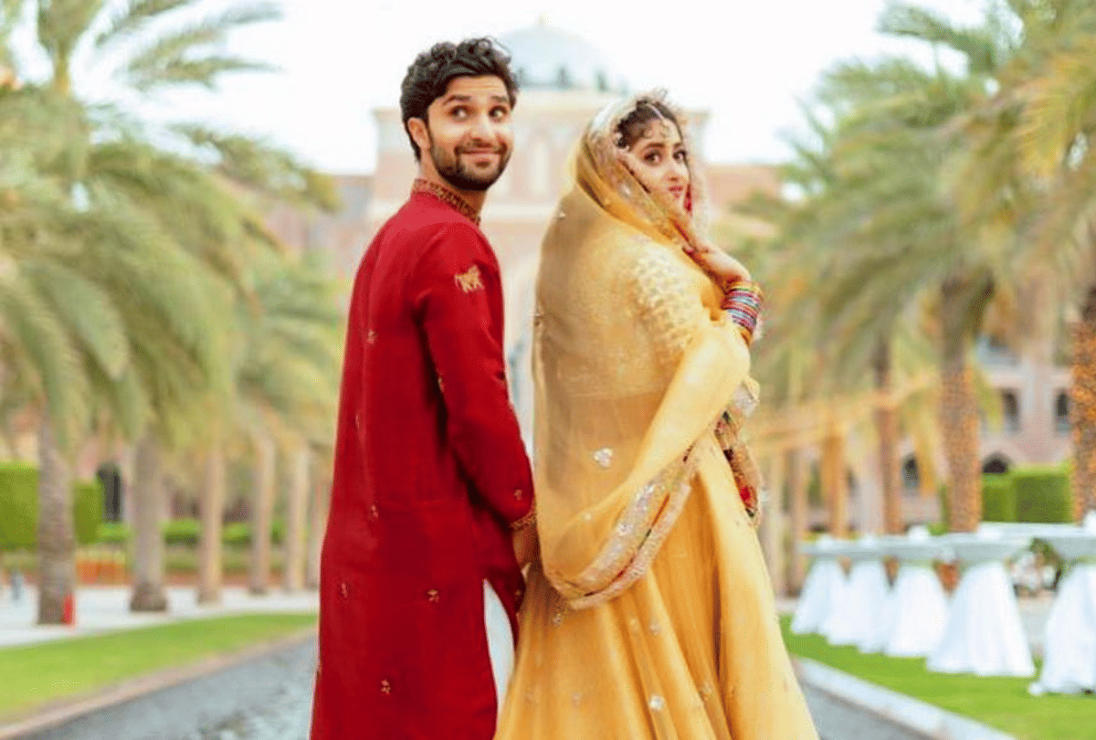 Sridevi mom actress Sajal Ali got married with her boyfriend Ahad Raza Mir