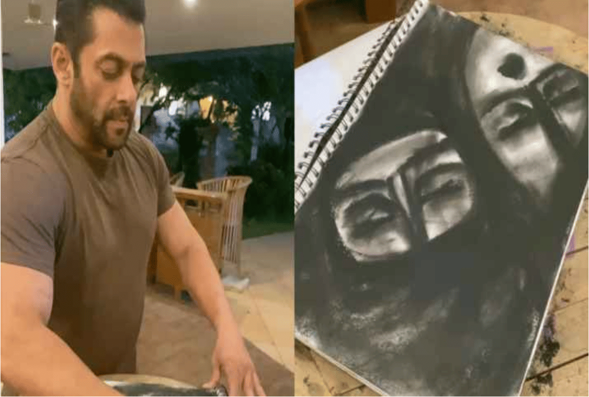salman khan share video to do painting in his free time due to covid 19