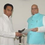 KamalNath has submitted his resignation to Madhya Pradesh Governor Lalji Tandon
