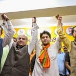 Narendra Singh Tomar, Jyotiraditya Scindia, Shivraj Singh Chouhan Union Minister and VD Sharma