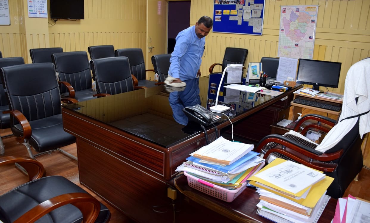 Officers' chair was removed from visitors
