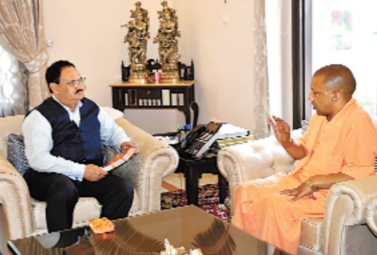 CM yogi meets BJP chief JP Nadda