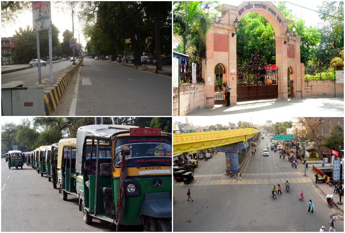 Janata curfew on the streets of Sangamnagar just a day before