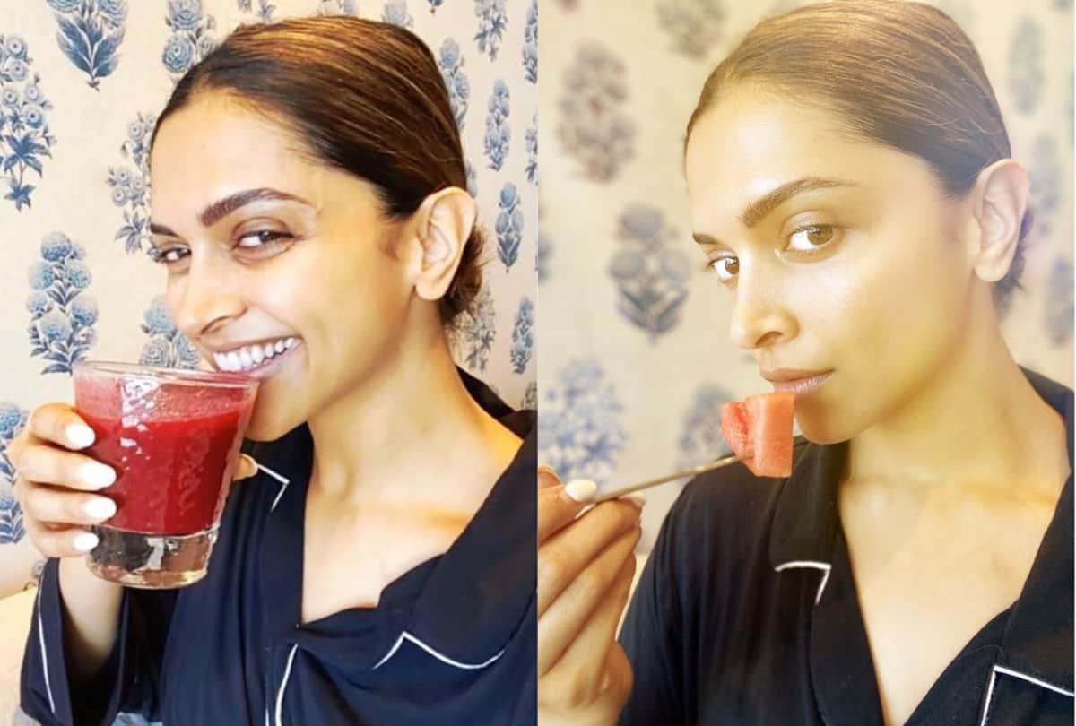 coronavirus deepika padukone share selfie with eating fruit