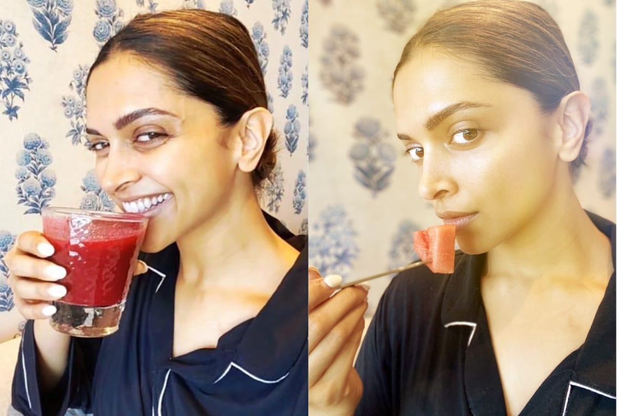 coronavirus deepika padukone share selfie with eating fruit