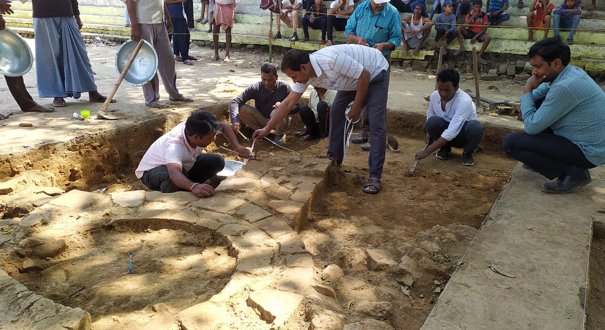 Corona's shadow over excavations in Matigaon, work stalled