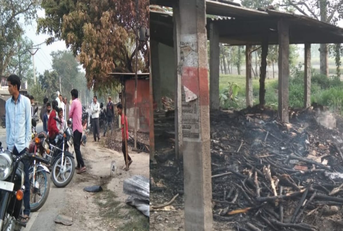 shop burnt due to Short circuit fire in kushinagar