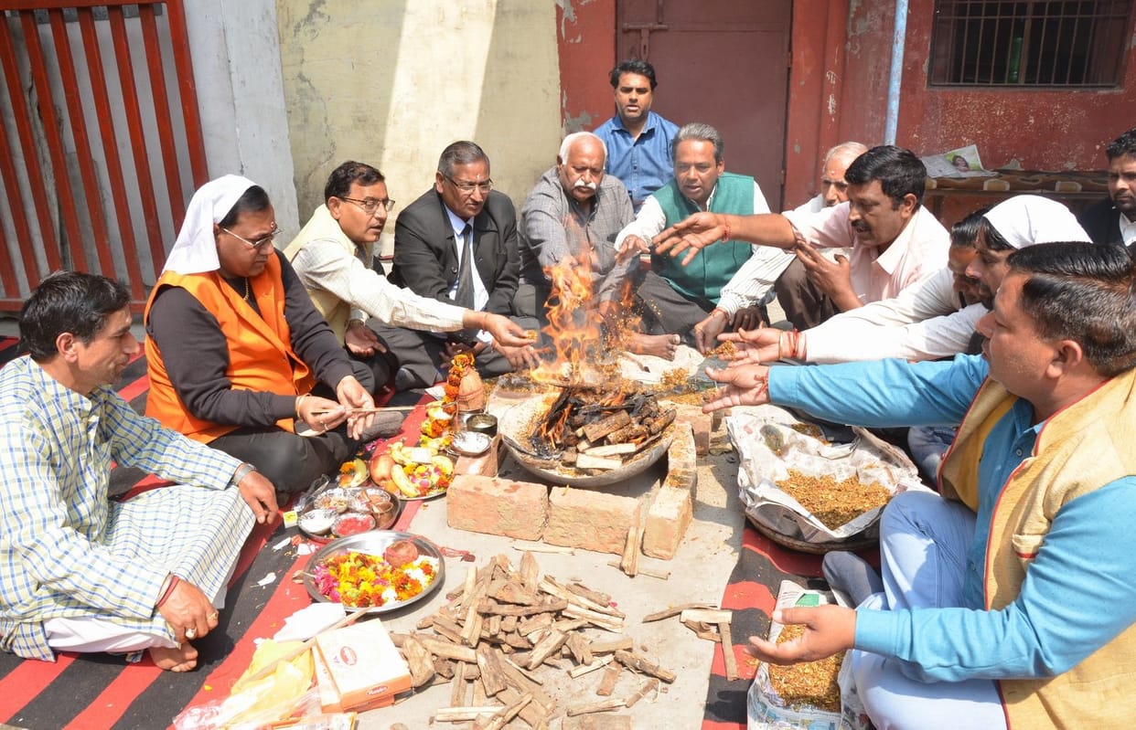Havan to save Corona from Tehsil