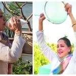 शंख बजातीं सांसद हेमा मालिनी