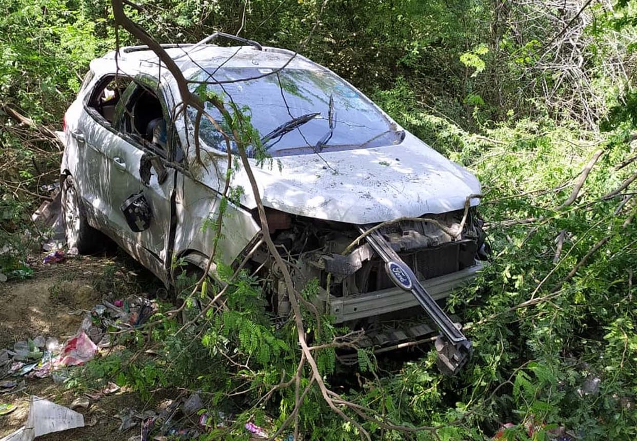 Road accident in Unnao, one dead and three injured