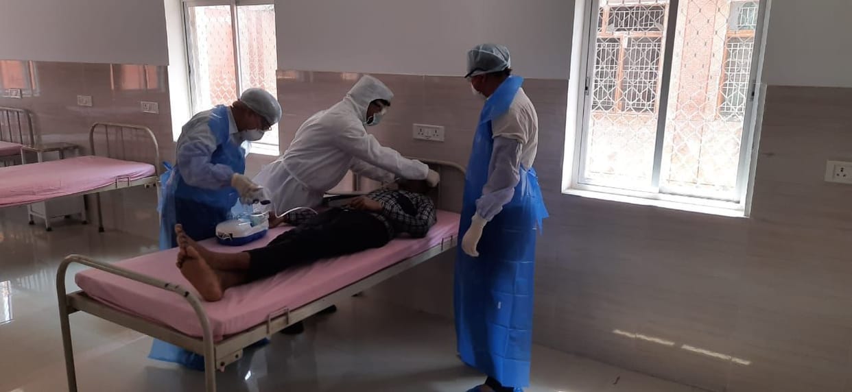 mock drill conduct in distric hospital