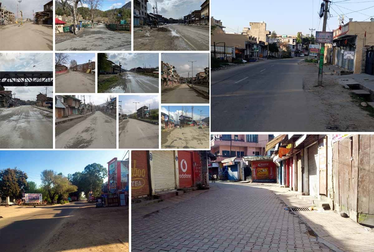 Janta curfew impact updates and images from Jammu kashmir corona virus