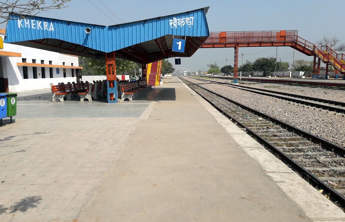 Bus station was deserted, silence at railway station