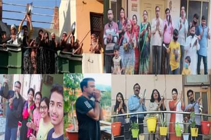 ताली, थाली और शंख बजाते विधायक संगीत सोम